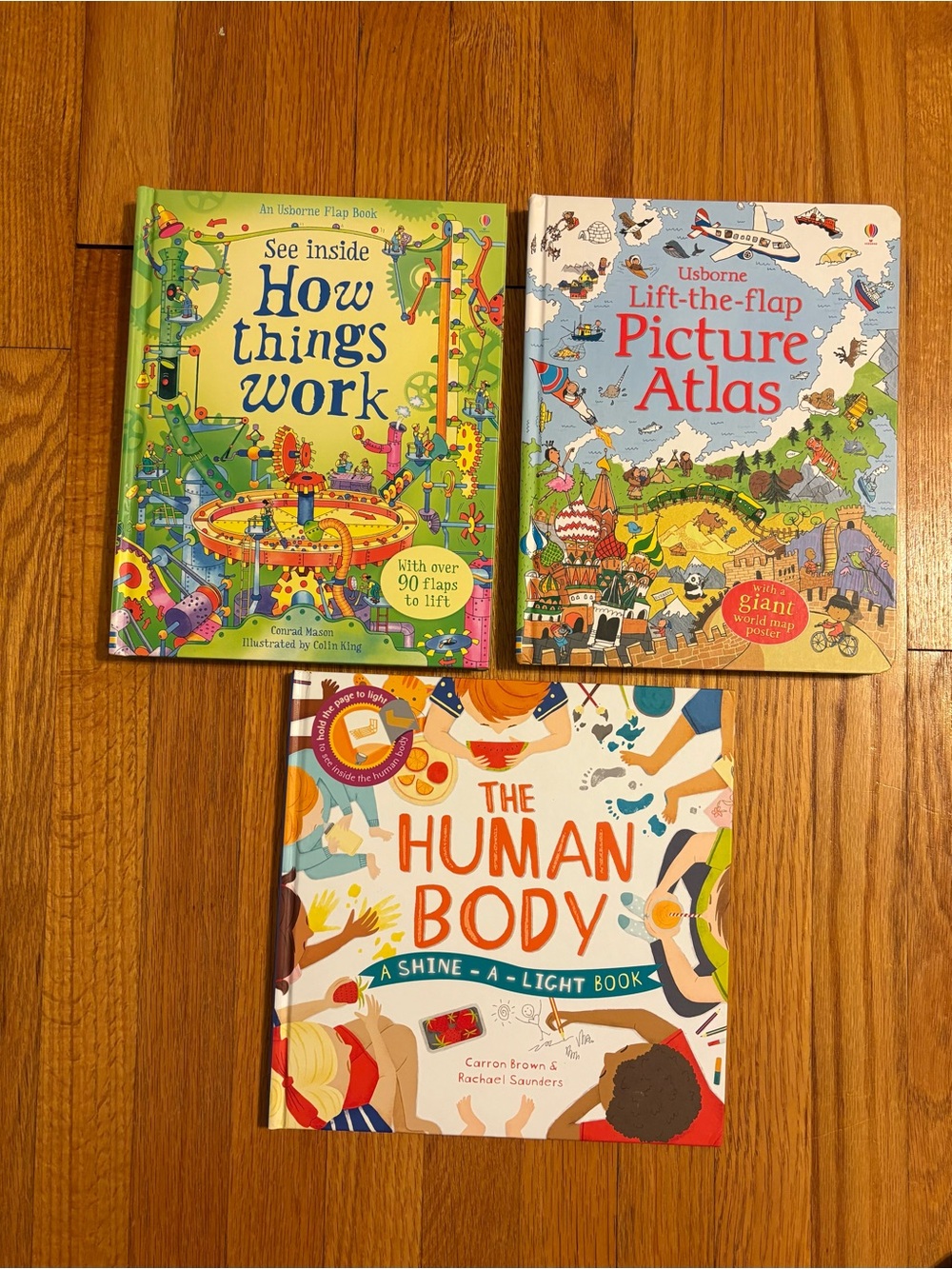 Usborne Non-Fiction Interactive Book Bundle 3 Books Hardcover Activity Guides